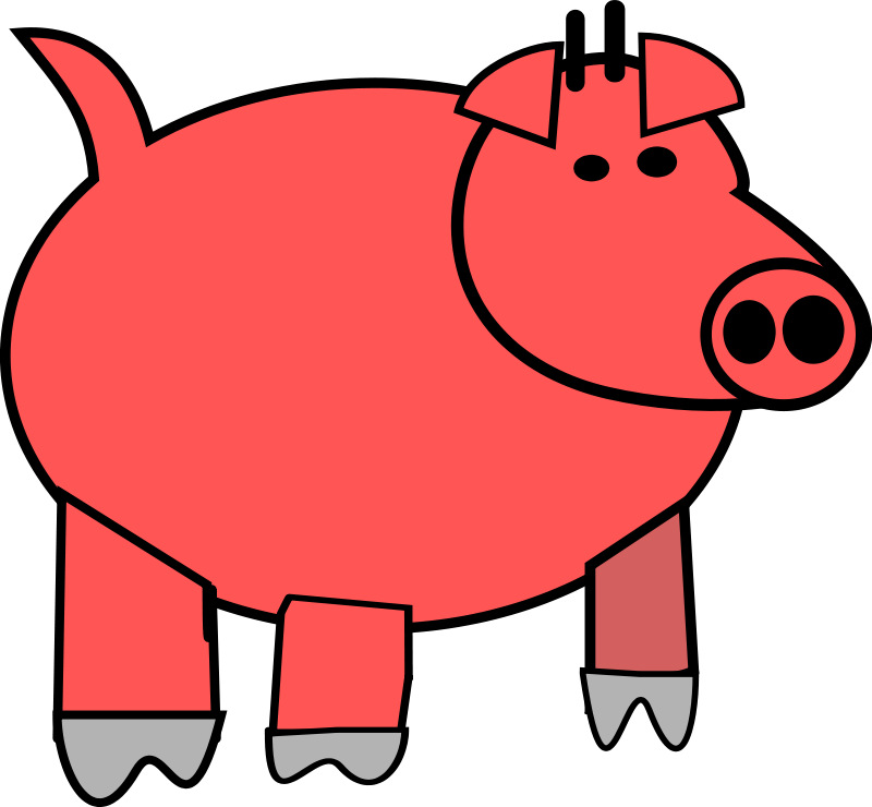 Cartoon pig Free Vector 