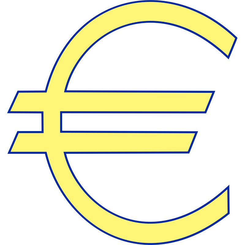 Clipart - monetary euro symbol