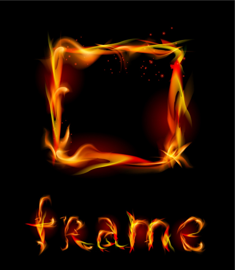 Flame effect 02 vector Free Vector 