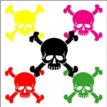 skull n cross bones vinyl graphic decal - small | ThisNext