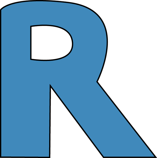 Blue Alphabet Letter R Clip Art - Blue Alphabet Letter R Image
