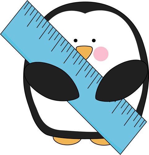 Penguin Holding a Ruler Clip Art - Penguin Holding a Ruler Image