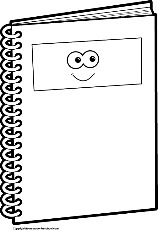Notebook Clipart Black And White | Clipart library - Free Clipart Images