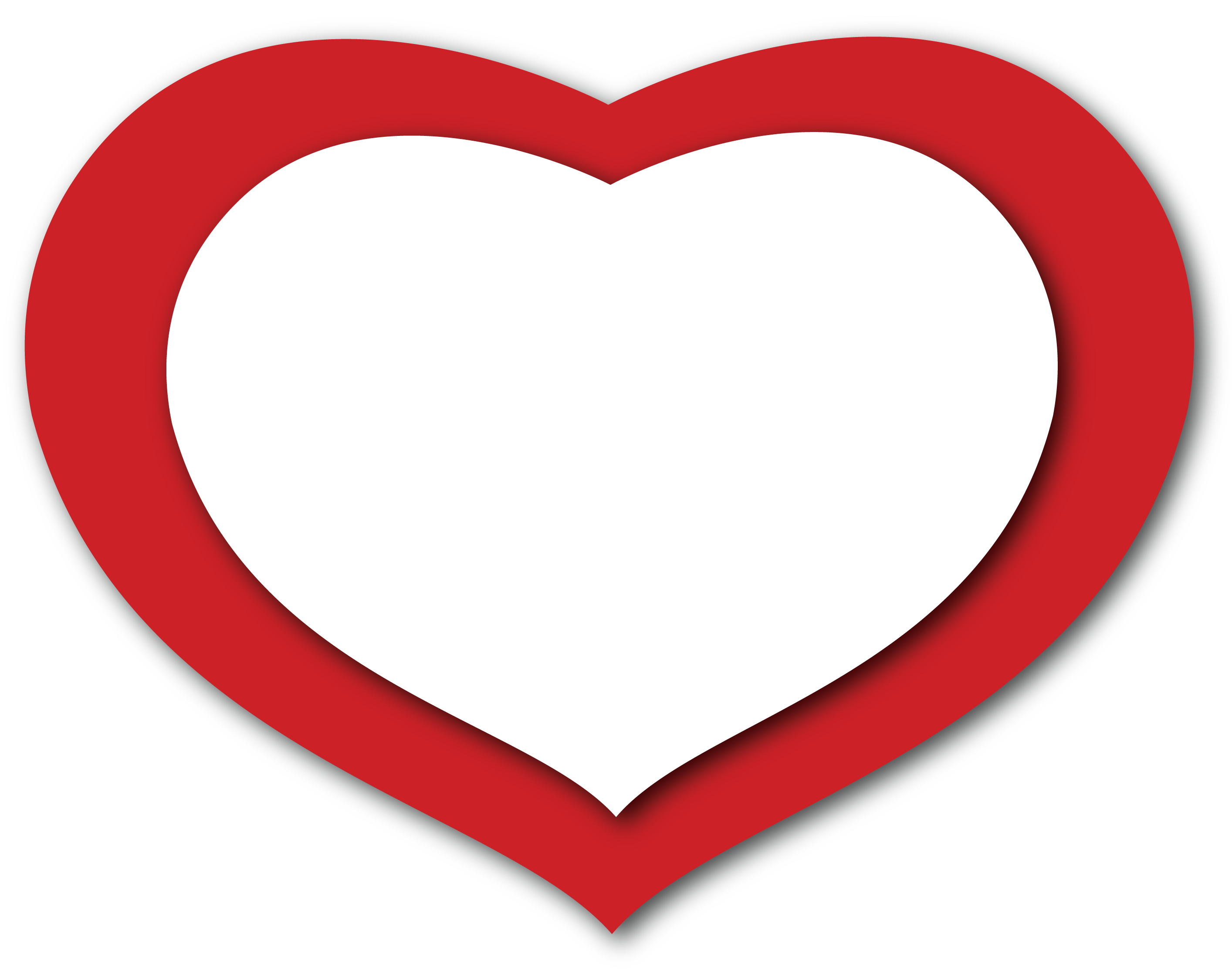 Transparent Red and White Heart PNG Clipart