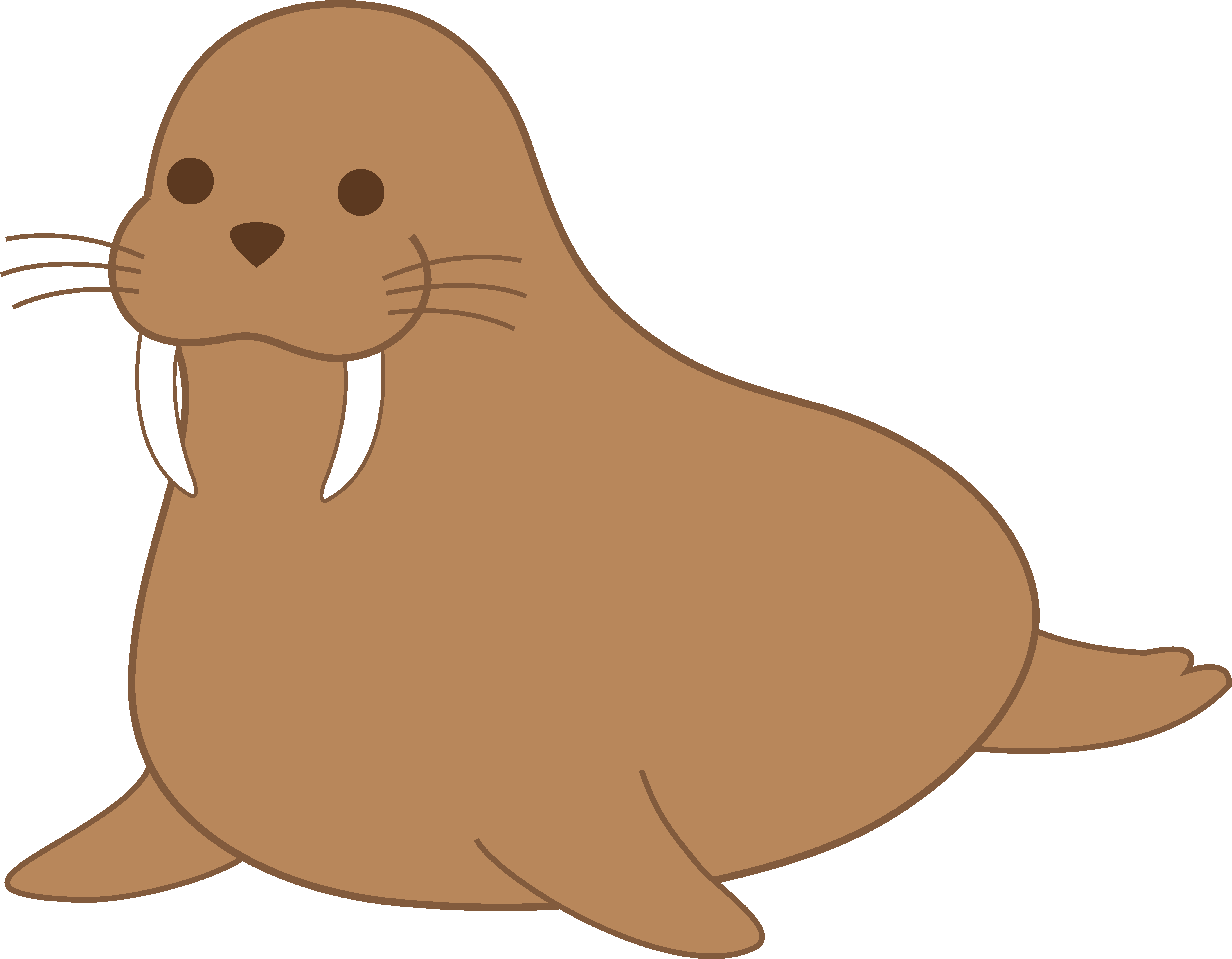 Cute Brown Walrus Clip Art | Clipart library - Free Clipart Images