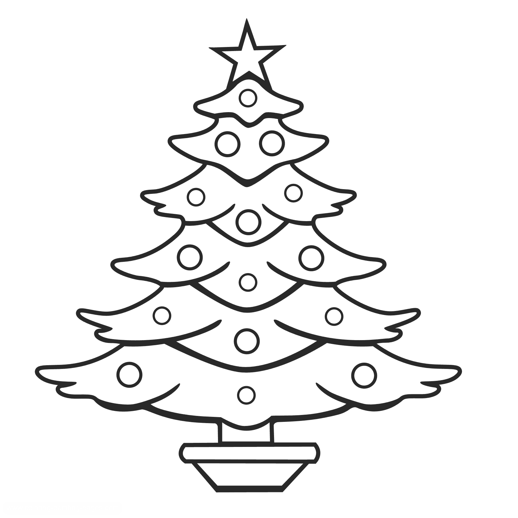 latest christmas tree coloring pages for kids free printable 