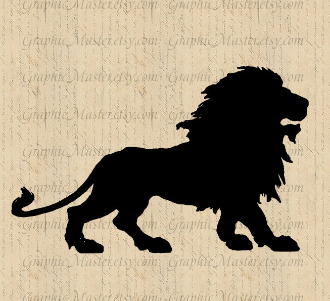 Popular items for lion silhouette on Etsy