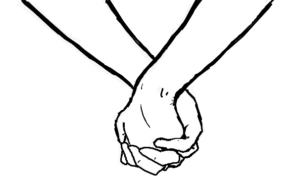 Couple Holding Hands Drawing Clip Art Library