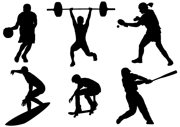 Sport Silhouettes Vector Free | Download Free Vector Art