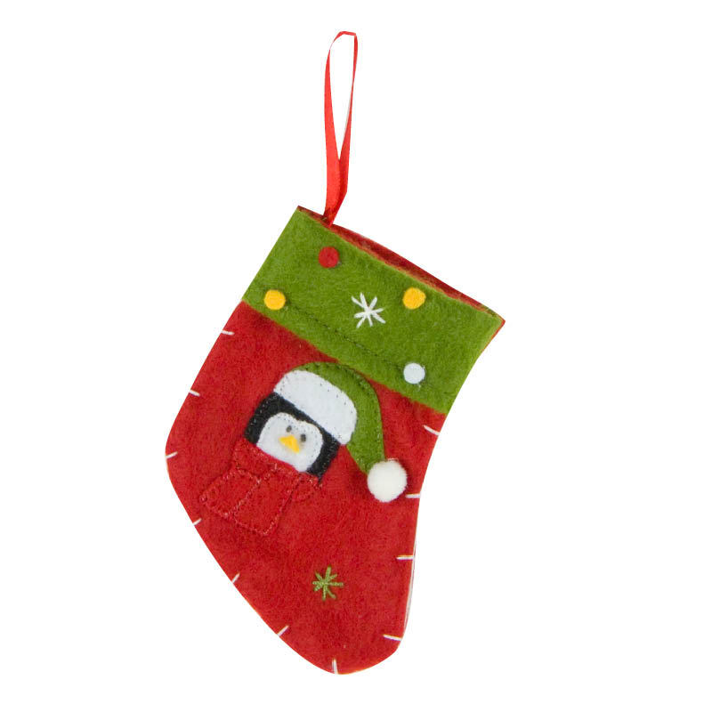 Mini Penguin Christmas Stocking Gift Card Holder
