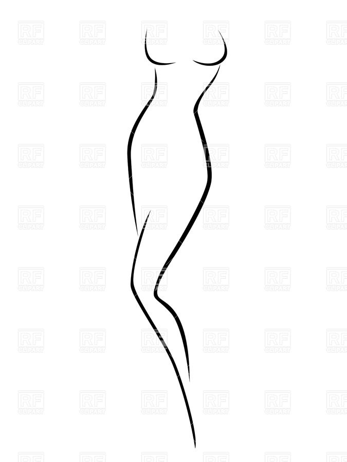 Line Art Silhouette Female Body Outline Drawing Annialexandra