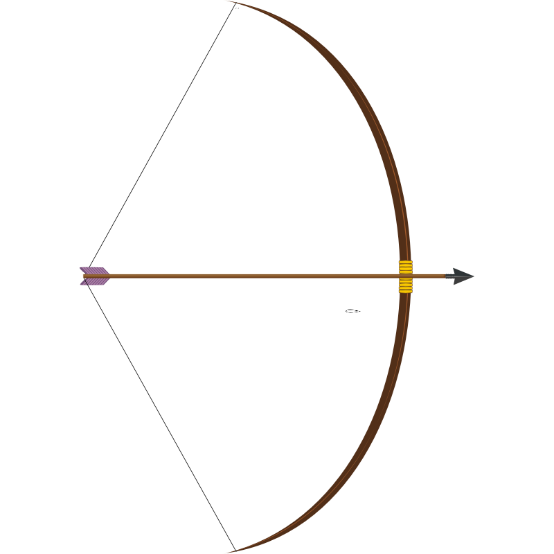 Clipart - bow with arrow