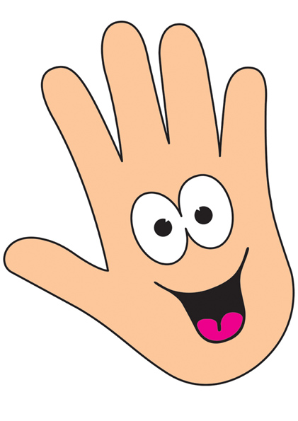 cartoon hand with face - Clip Art Library