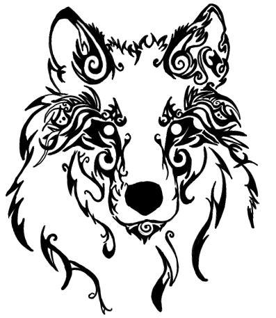 Clipart library: More Artists Like tribal wolf head by silent-howl