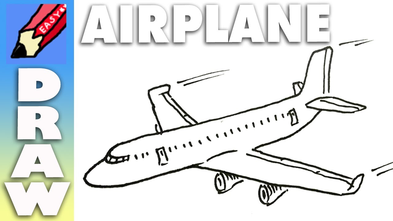 Draw a plane real easy - YouTube