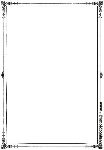 Full-page border with hearts and moons