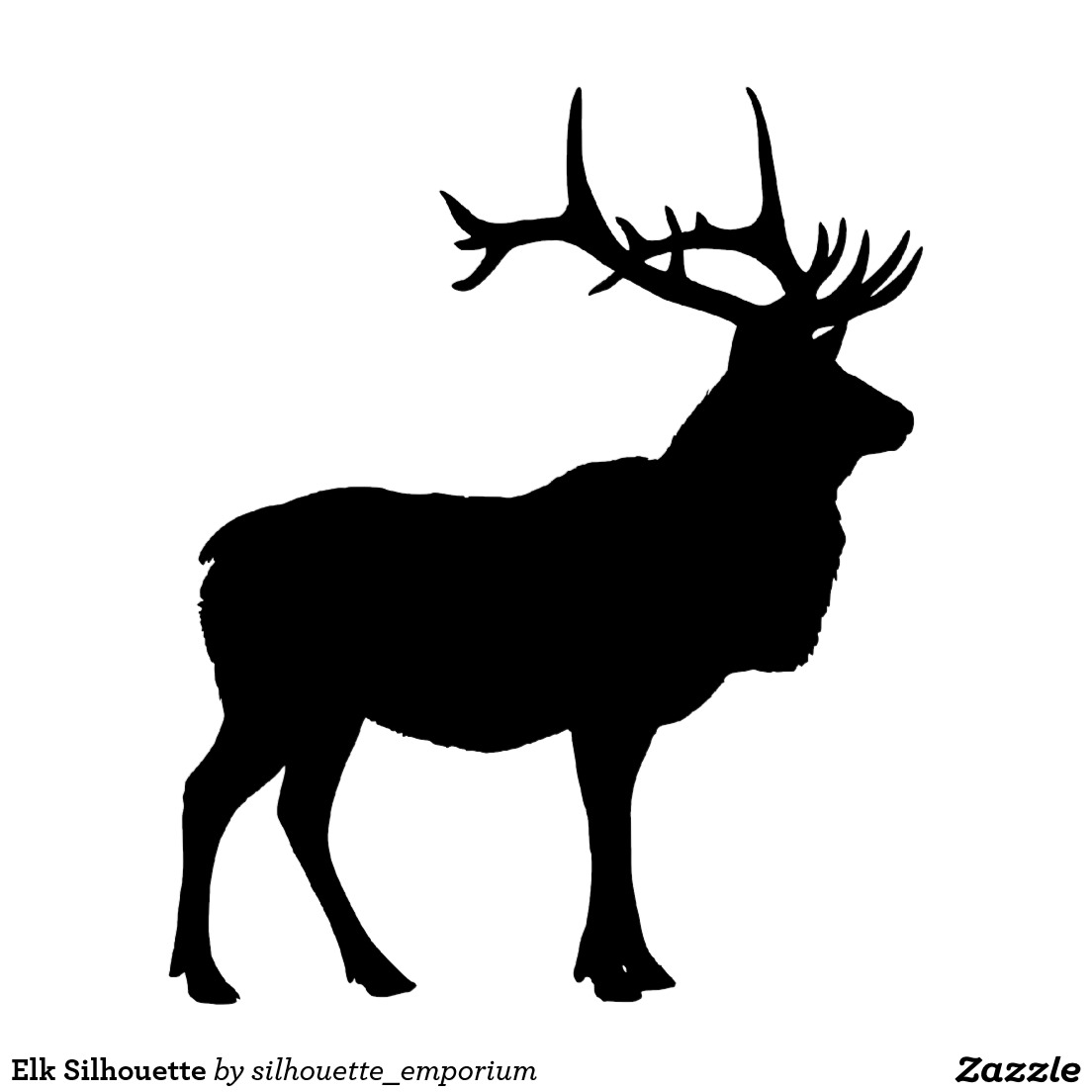 Elk Silhouette Poster | Zazzle