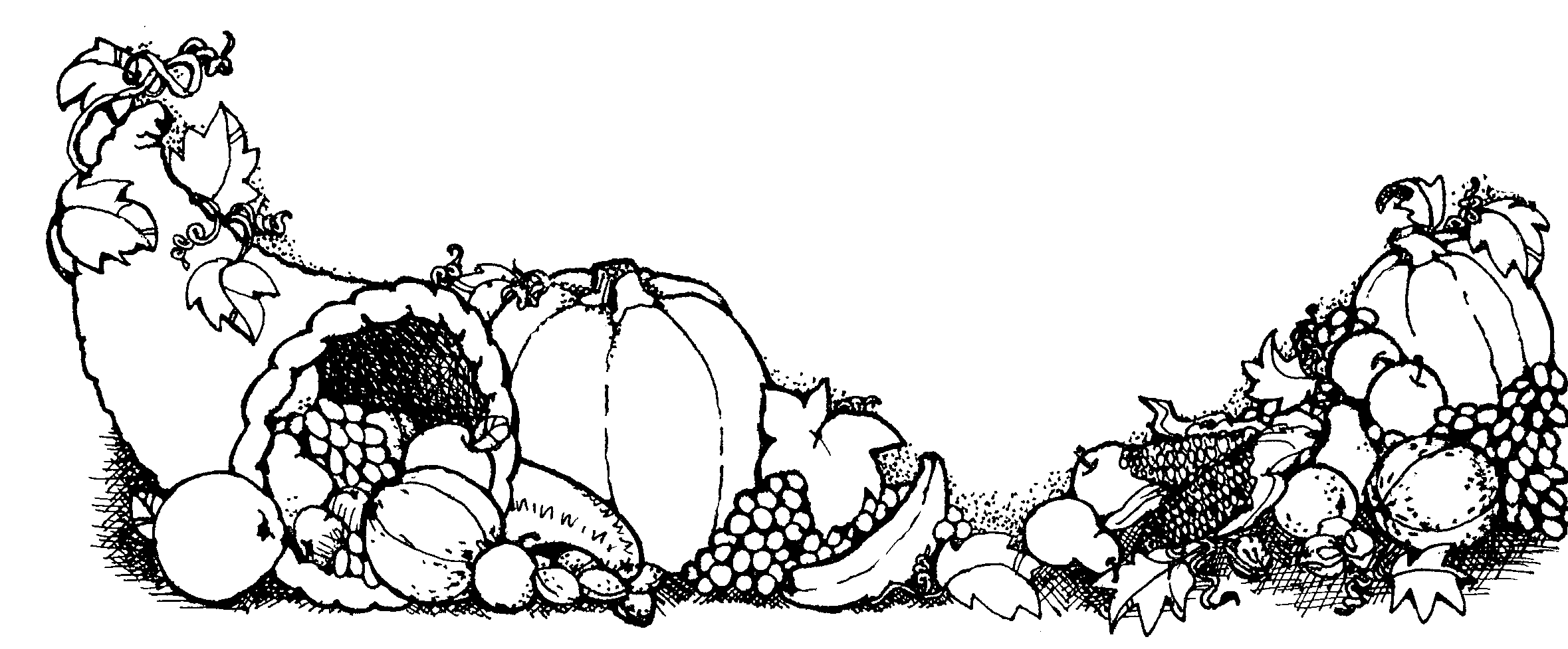 Pix For  Fall Harvest Clip Art Black And White