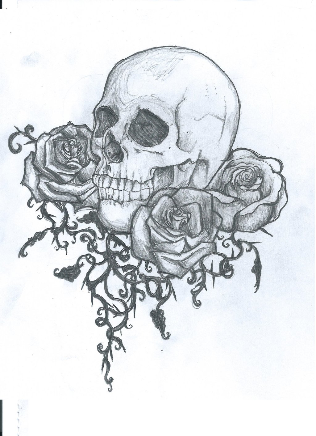 flowers-and-gothic-skull- 