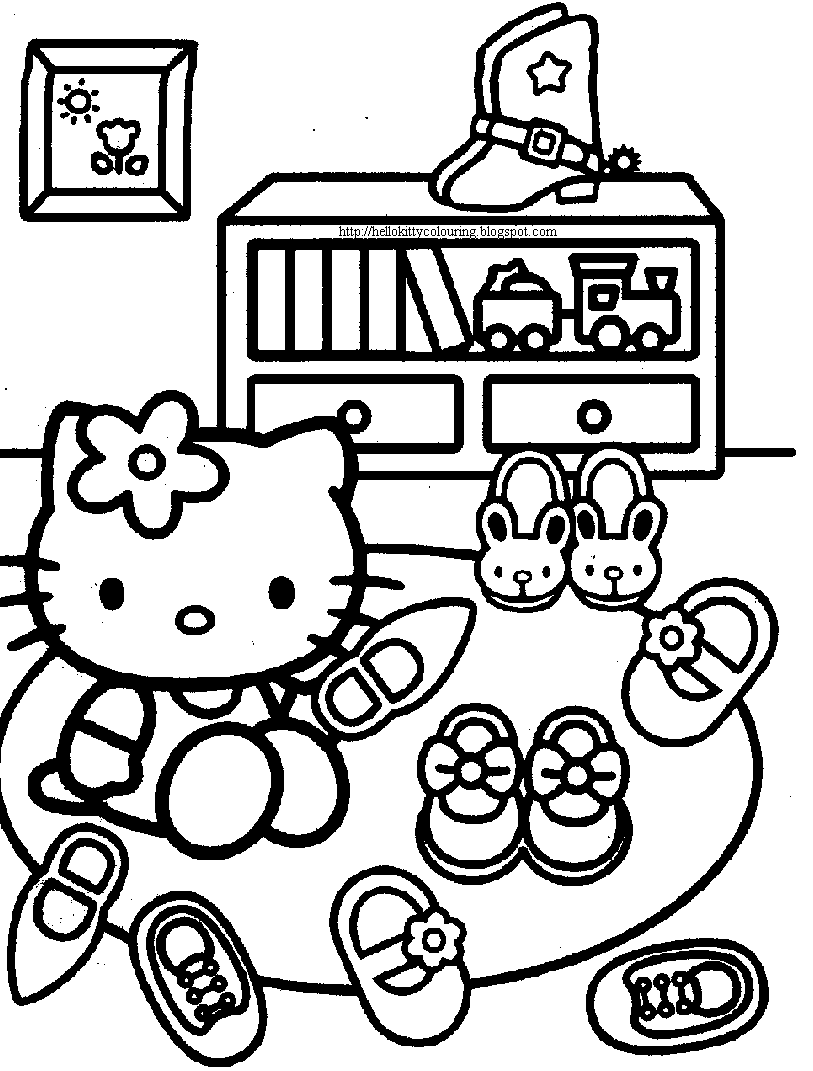 Gambar Kartun Hello Kitty Lucu Untuk Diwarnai Terbaru Clip Art