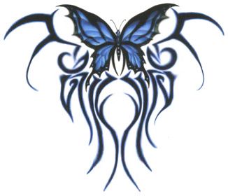 incredible tattoo art | Tribal Butterfly Drawings | Repin 