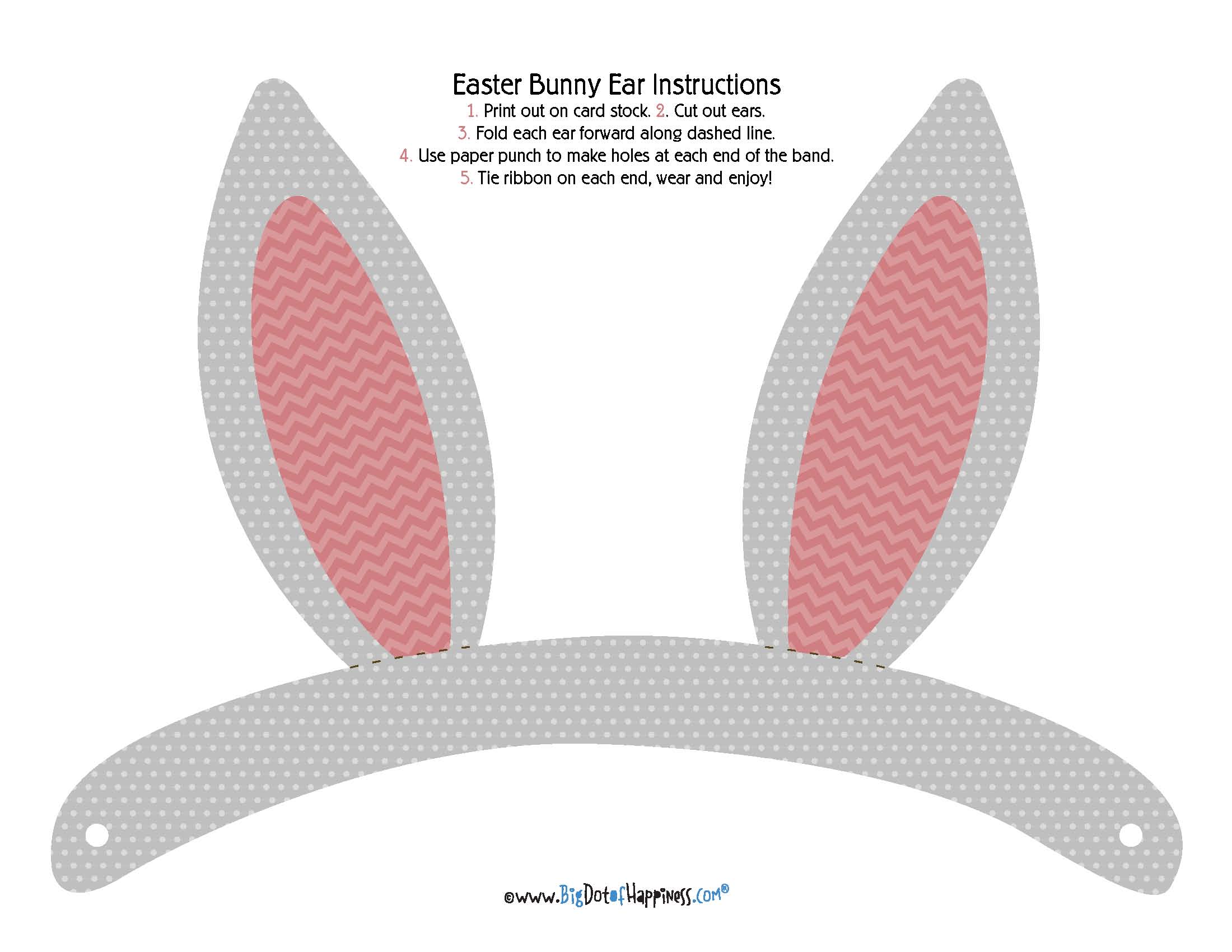 Printable Rabbit Ears Template