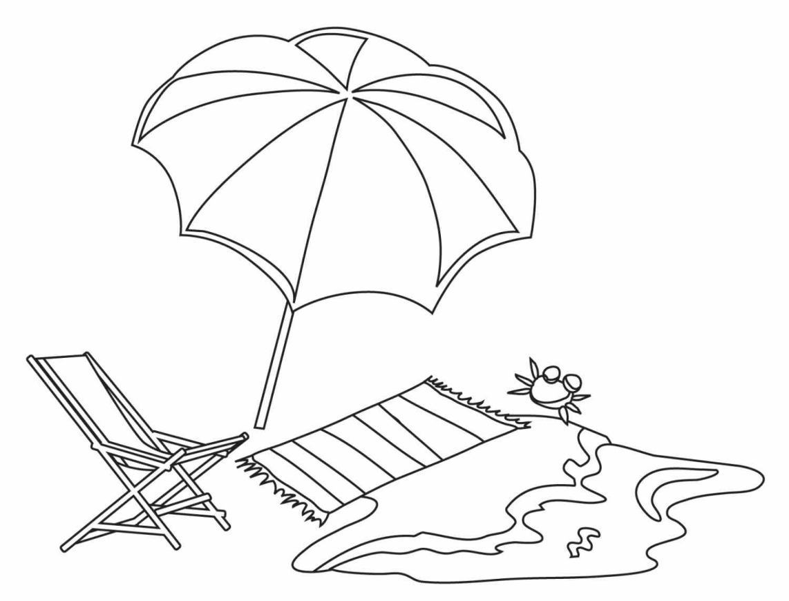 summer clipart to color - photo #32