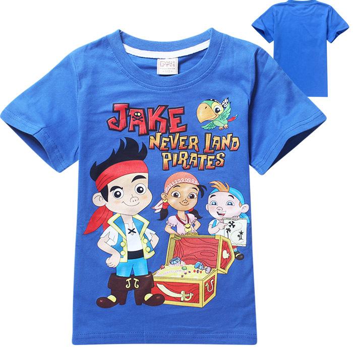 Discount Boys Blue Summer T Shirt 2014 Cartoon Jake And The 