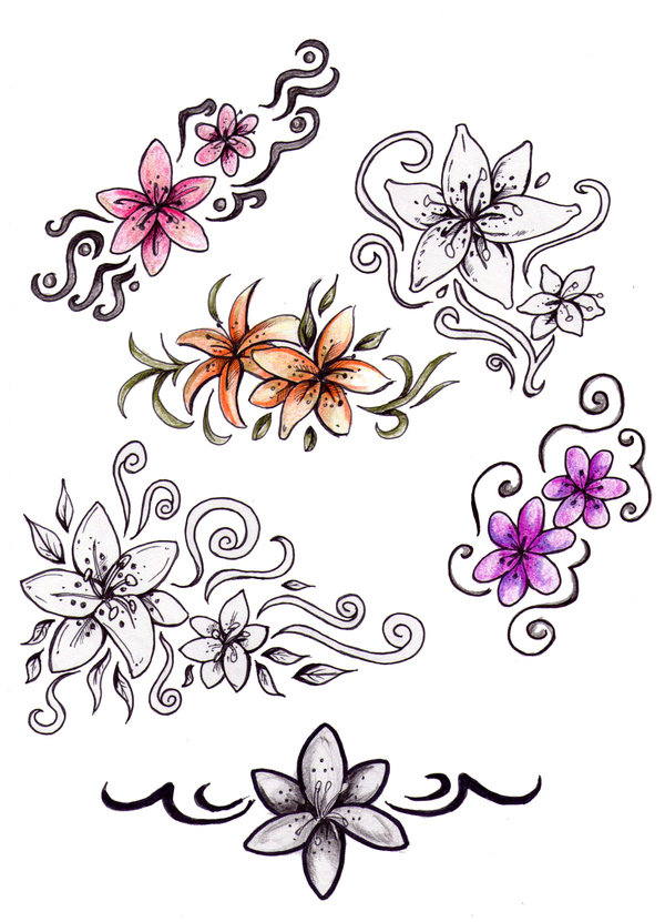flower tattoo clip art - photo #30