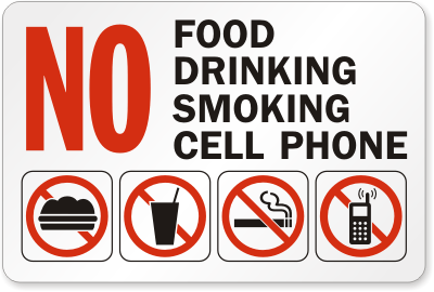 No Food Or Drink Signs - Custom No Food Or Drink Signs