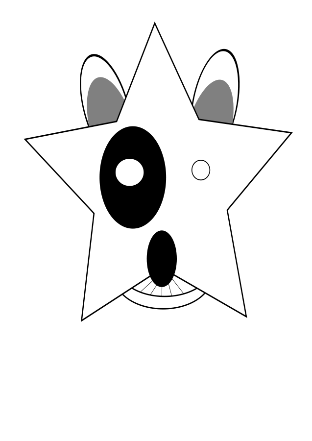 star,Bullterrier head, bujung,Bull terrier cartoon,dog Bullterrier 