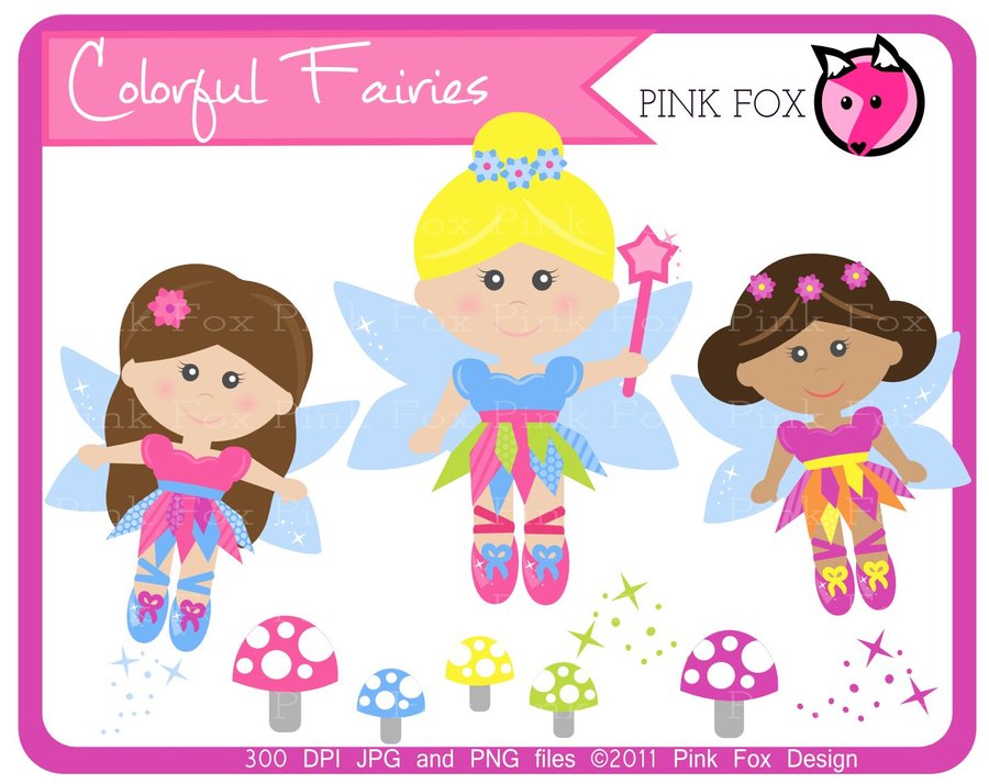 Colorful Fairy clip art by pinkfoxdesign on Clipart library
