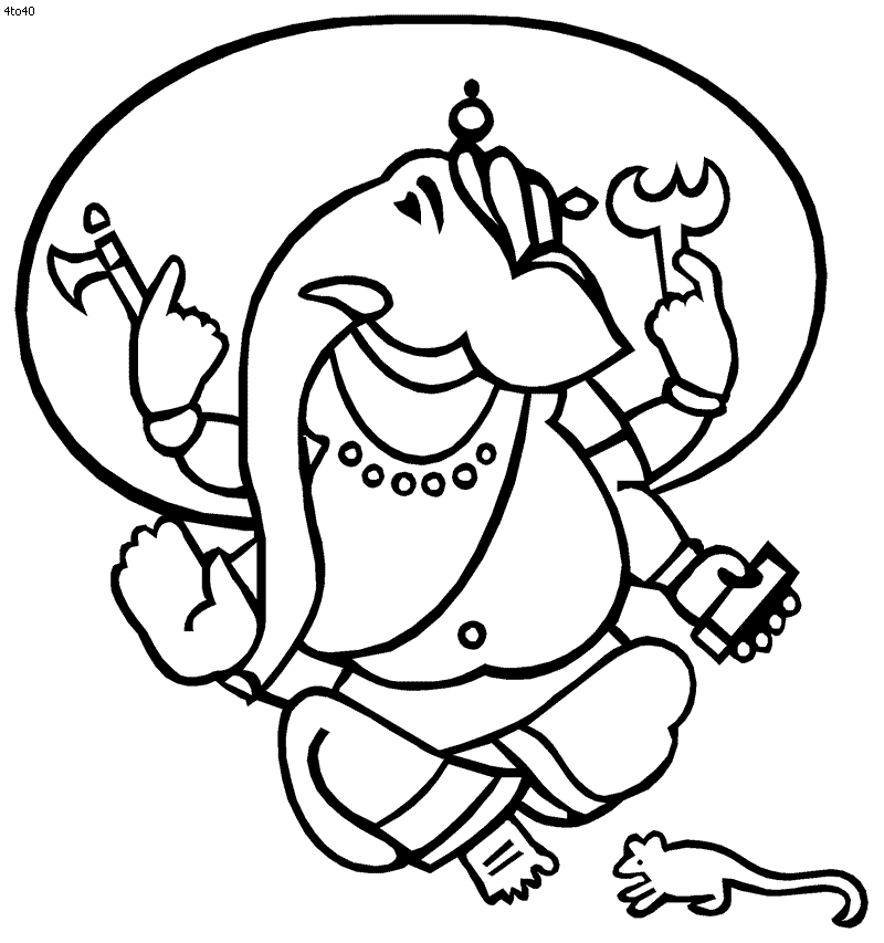 Free Ganesha Outline, Download Free Ganesha Outline png images, Free