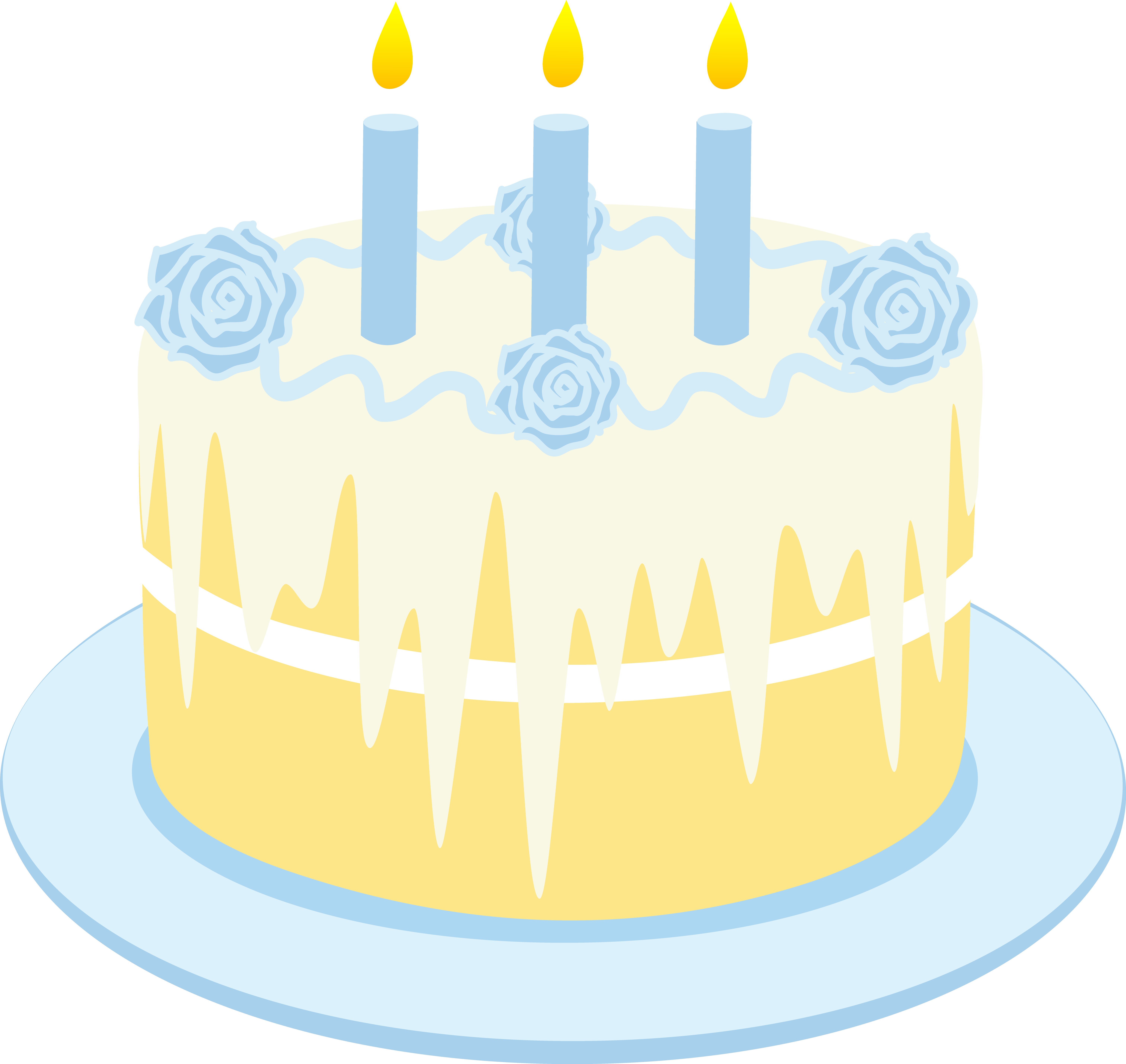 Free Clipart Birthday Cake With Candles