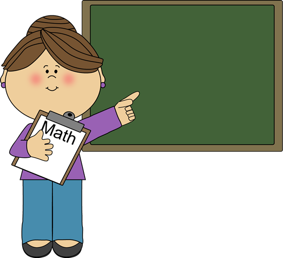 Woman Math Teacher Clip Art - Woman Math Teacher Vector Image