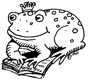 frog reading - Clip Art Gallery