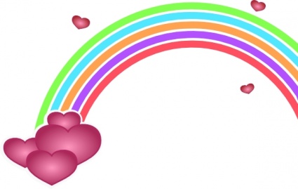 Download Valentine Rainbow clip art Vector Free