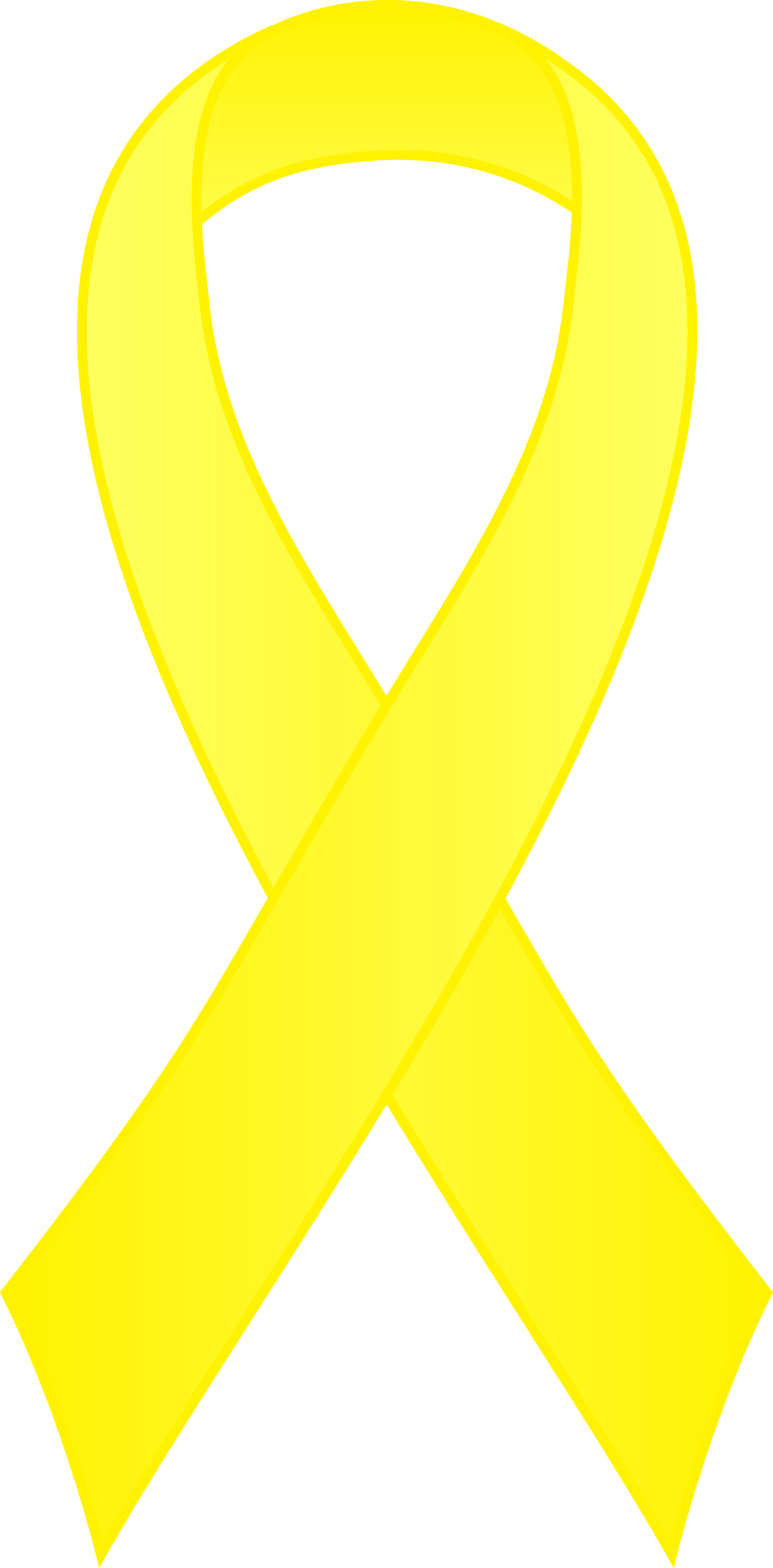 Yellow Awareness Ribbon Clipart - Free Clip Art