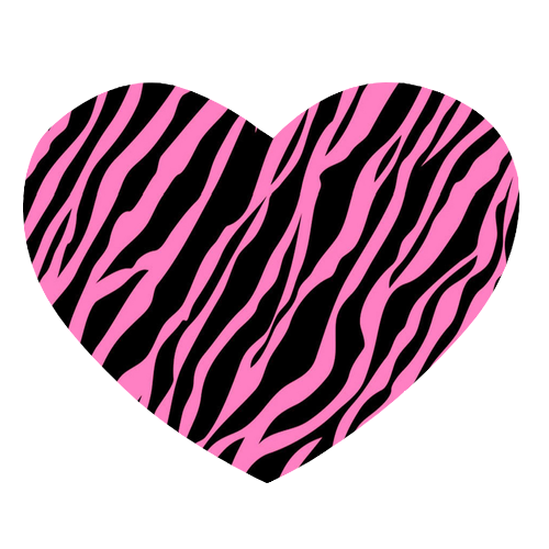 Pink and Black Stripes Heart Shape Coaster Custom Heart Coasters