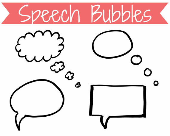 Speech Bubbles Clip Art Graphics for by CommercialClipArt 