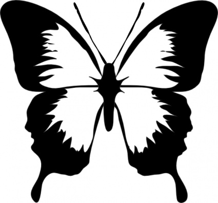 Pix For  Butterfly Clip Art Outline