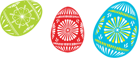 3 color easter eggs