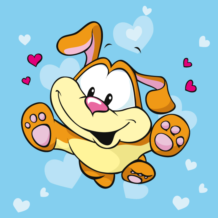 cartoon dog vector free download file type eps file size - Laut 