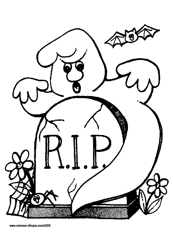 scary halloween colouring pages - Clip Art Library