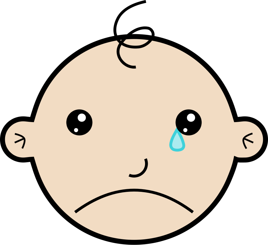 Baby crying Clipart, vector clip art online, royalty free design 