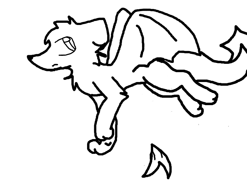 Adult Dragon-Wolf LineArt for Opticlens by laura069 on Clipart library