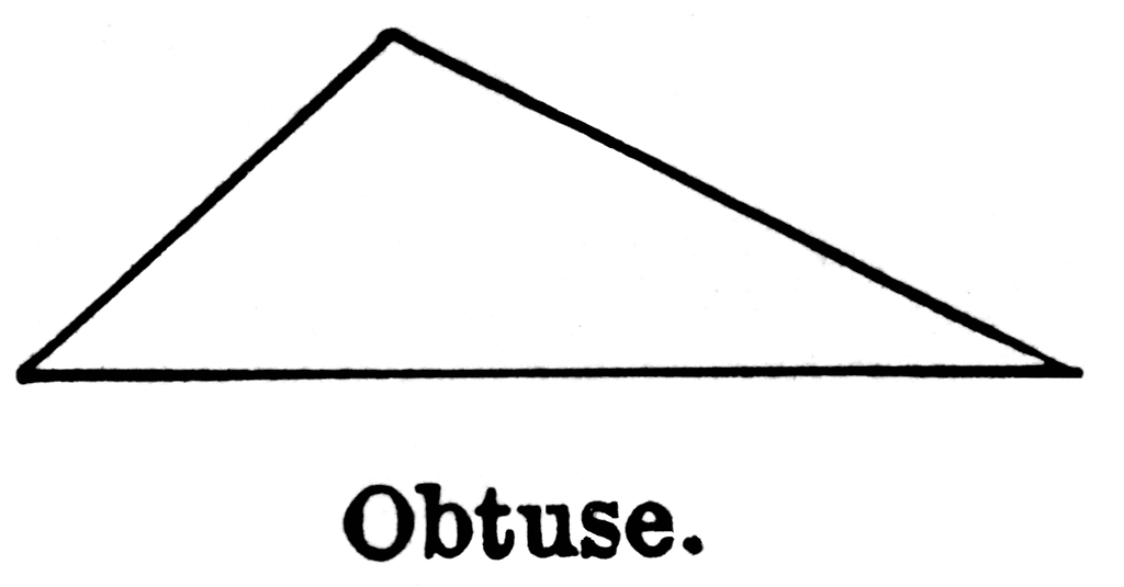 triangle with a obtuse angle.