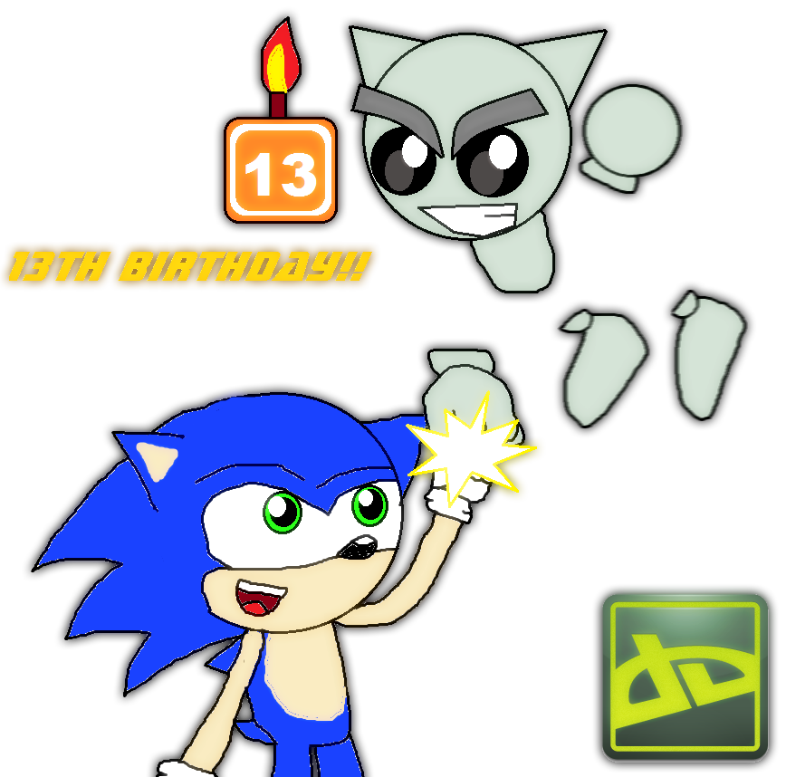 deviantART 13th Birthday Celebration by Knux95 on Clipart library