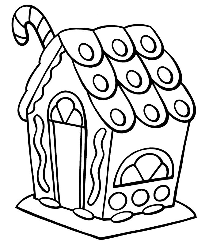 sweet gingerbread house | Colouring pages | Clipart library