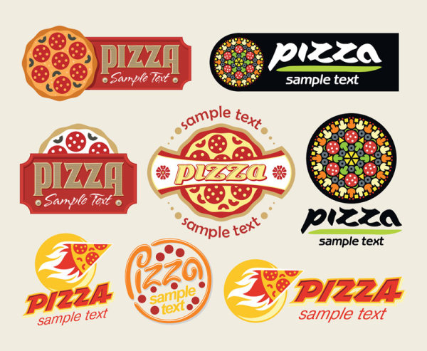 Cartoon pizza design free vector 01 - Vector Cartoon free download